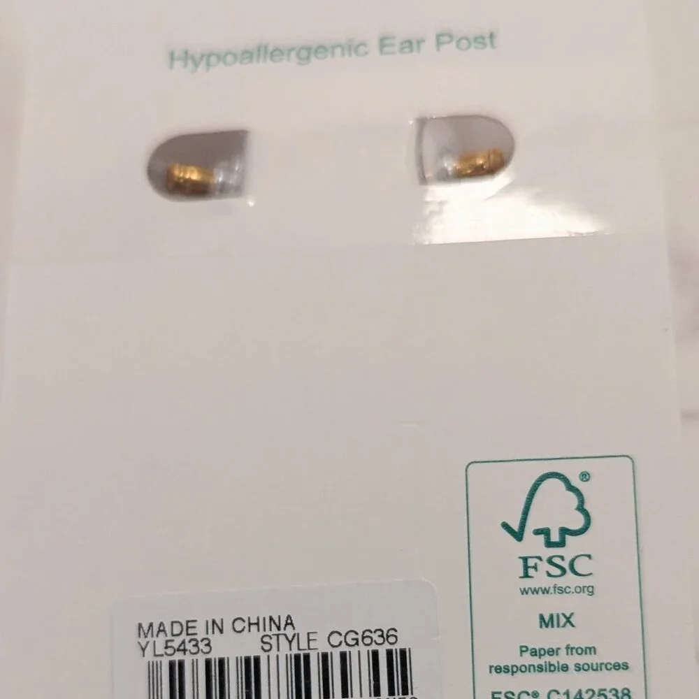 J.Crew Crystal Heart Charm Earrings